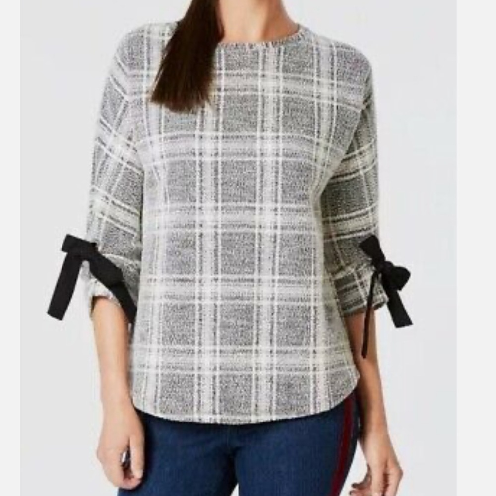 3/ 4 sleeve charter club woven top